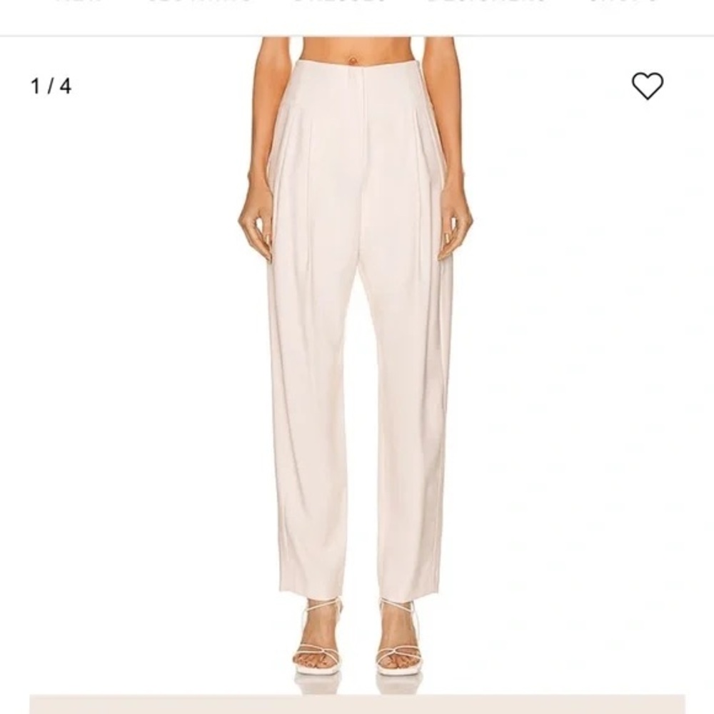 The Sei pleat trouser pearl